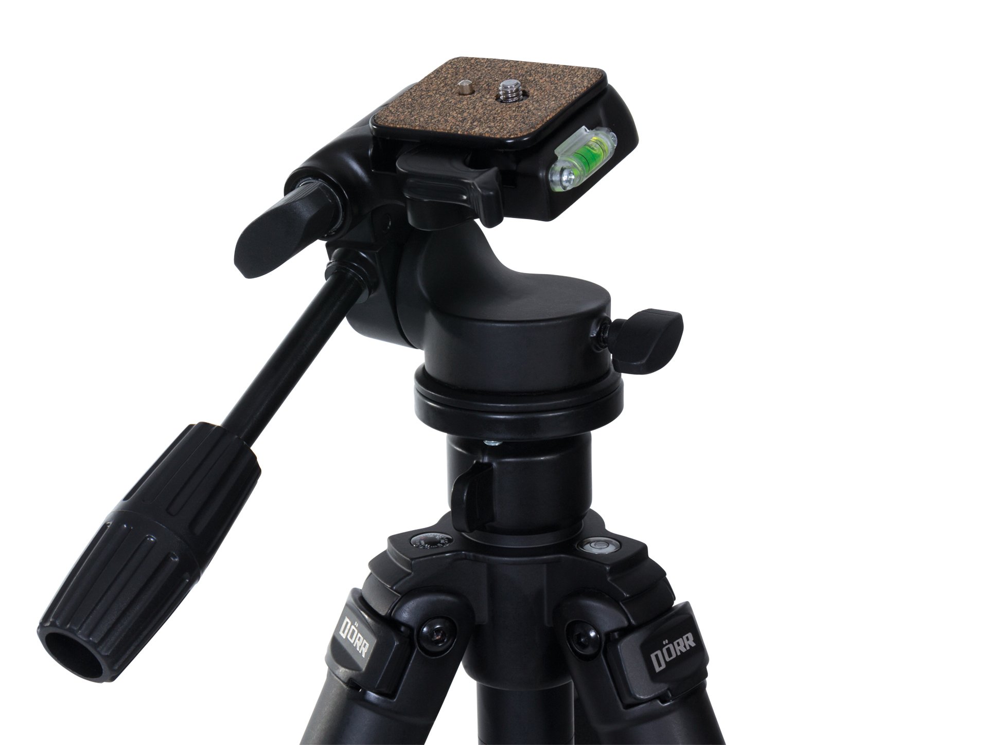 Dörr 372748 Pro Black 2 statyw do zdjęć i wideo, w zestawie z pochyleniem 3D ze zintegrowaną poziomicą/płytą do szybkiej wymiany/torba na statyw