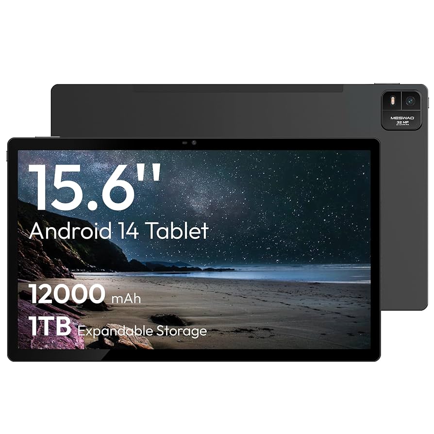 Android14 タブレット MESWAO 15.6インチ　12GB 8コア MAXWOO タブレット PC 本体 Android14 15.6インチ 大画面 6GB+
