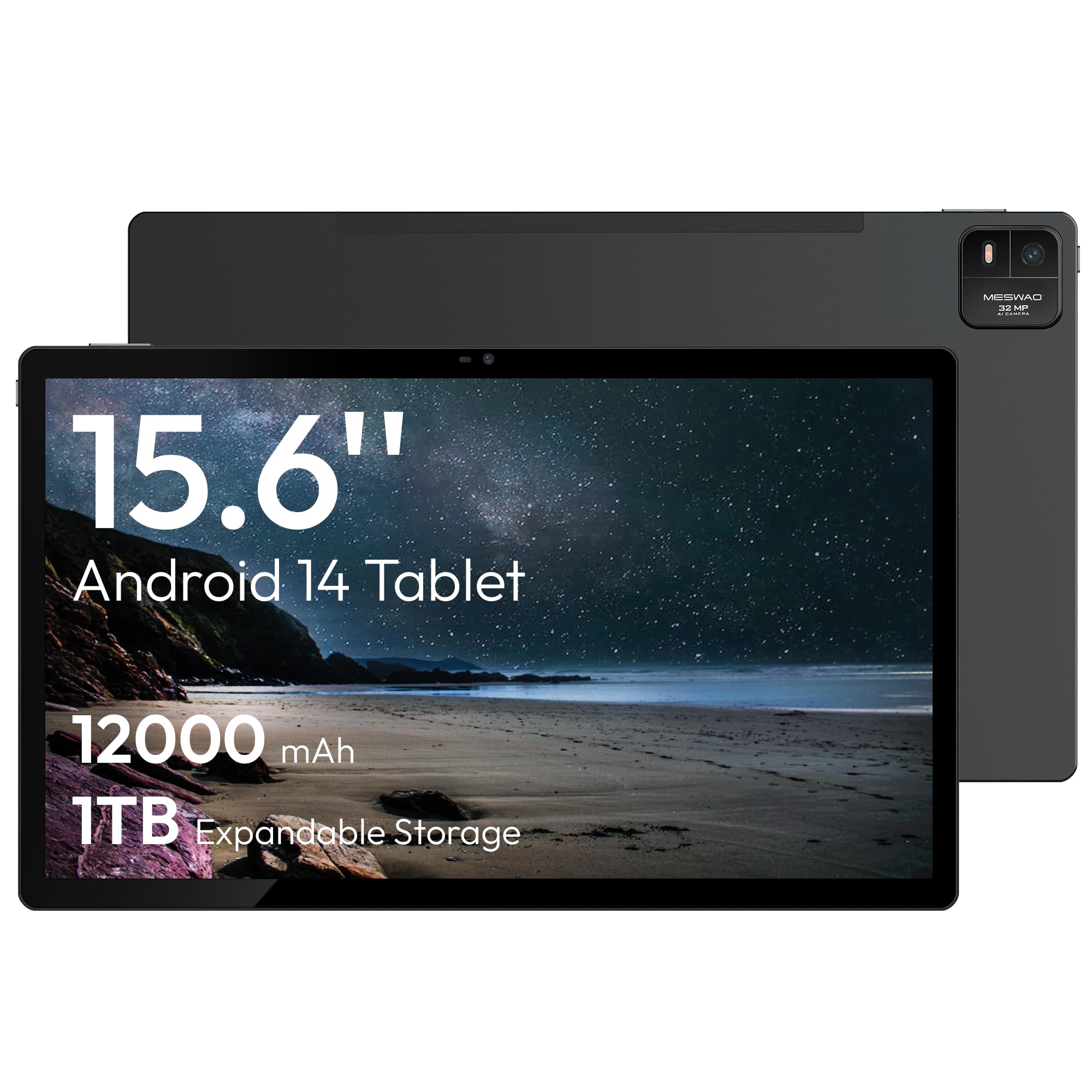 MESWAO Tab B3 12MPカメラ付き 本体 Amazon.com : MESWAO 15.6 Inch Android 14 Tablet, 2024 Large