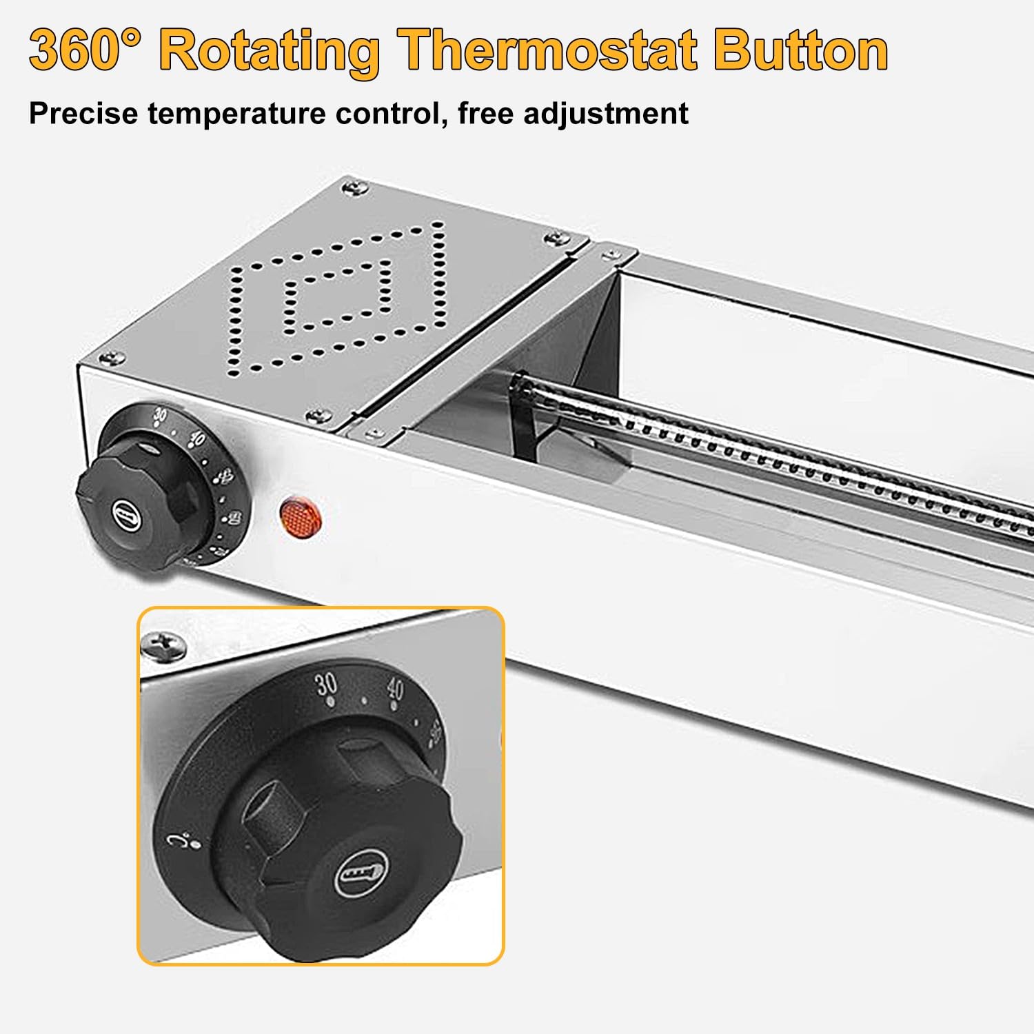 Commerciale Lampara Calor Comida, Temperatura 30-85 ℃(2pcs, 90cm) | Suspensión Lamparas para Calor Alimentos, Lámpara Calor Cucina para Aislamiento de Platos, Ideal para Restaurantes