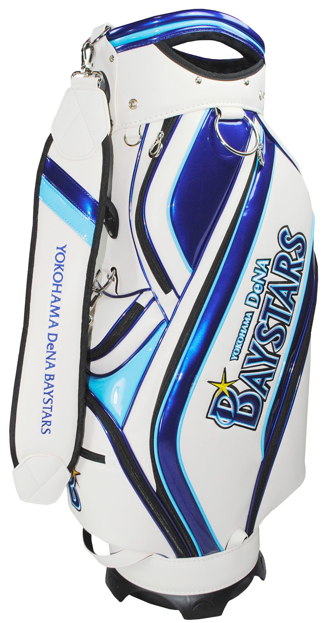 LEZAX YBCB-5412 Yokohama Dena Baystars 9.5 Type Caddy Bag, White