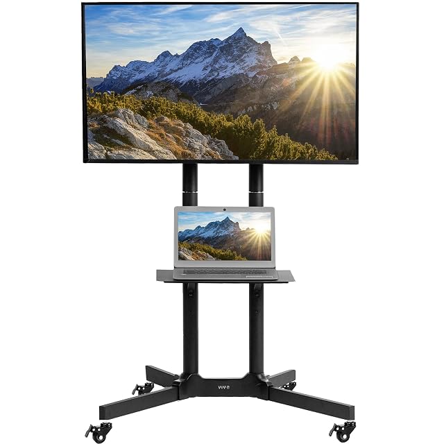 VIVO Mobile TV Cart for 32 to 83 inch Screens up to 110 lbs LCD LED OLED 4K