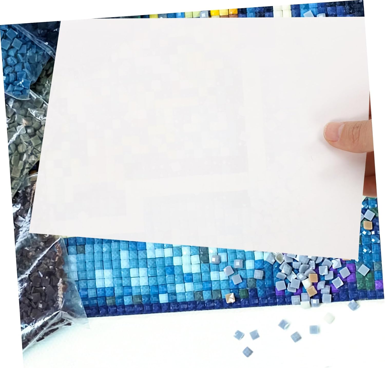 OSALADI 3sets - Protective Film Diamond Art Sealer Diamond Art Paper Swift Painting Drawing Rhinestone for Sealer Sticker Clear for Face Jewels Stickers White Paper 40pcs*3