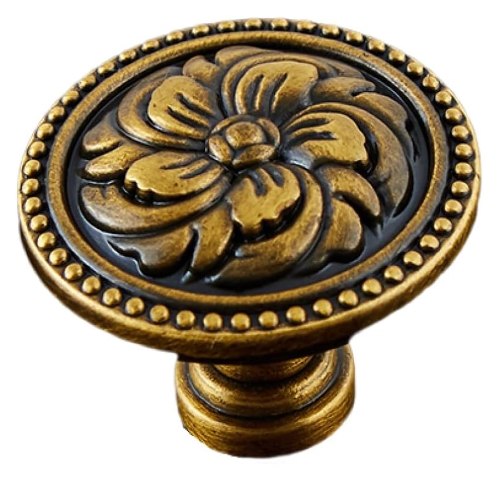 Voplivat Diameter 34Mm Vintage Brass Cabinet Drawer Pulls, Zinc Alloy Cabinet Knob Dresser Drawer Pull (Diameter 34Mm)