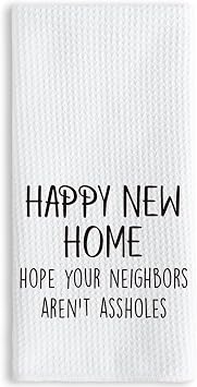 TNUW Housewarming Gifts Kitchen Towels 16x24 Inch, House Warming Gifts New Home Dish Tea Towels for Kitchen, Happy New Home Decorative Hand Towel for Bathroom Decor