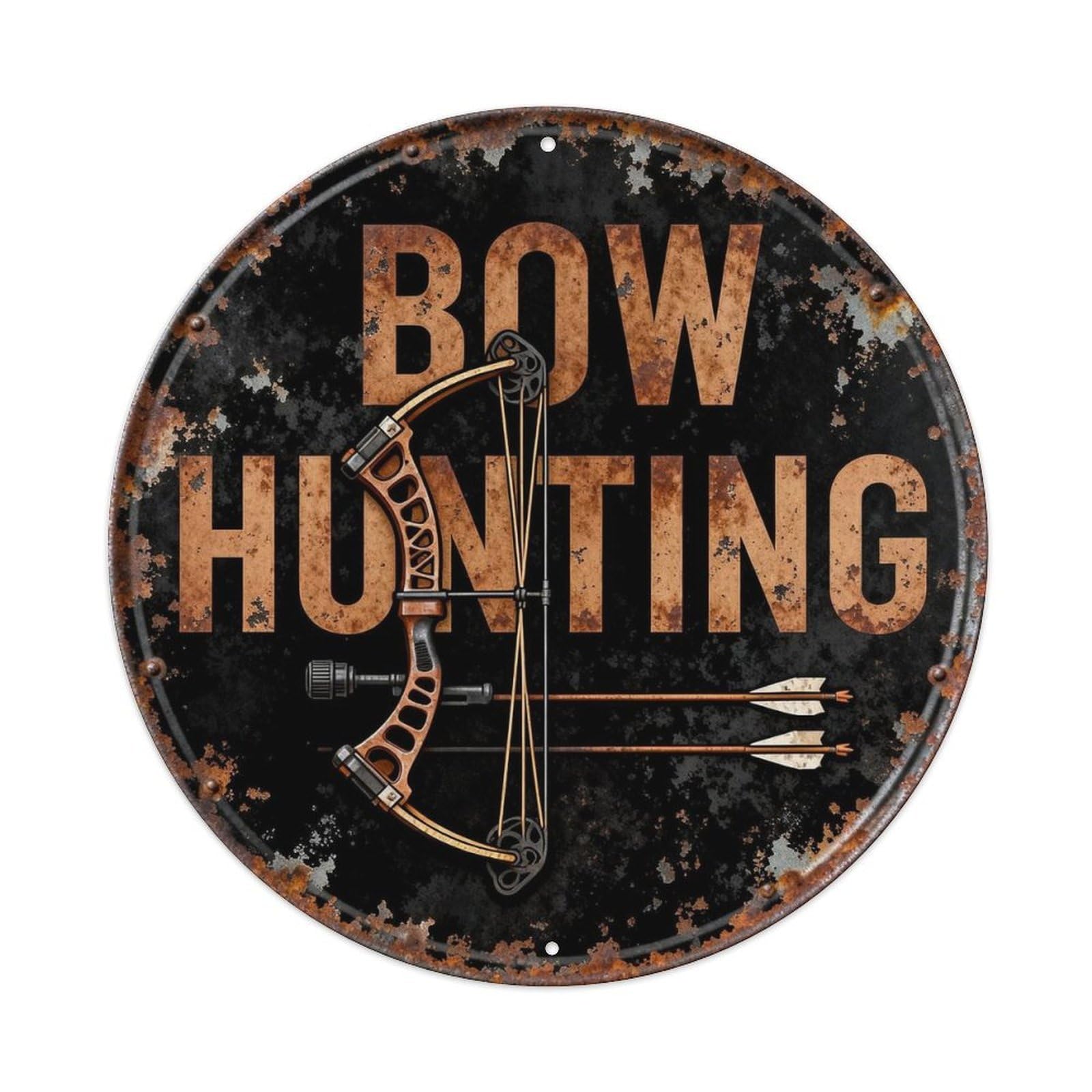 Bow Hunting Metal Tin Sign Plaque