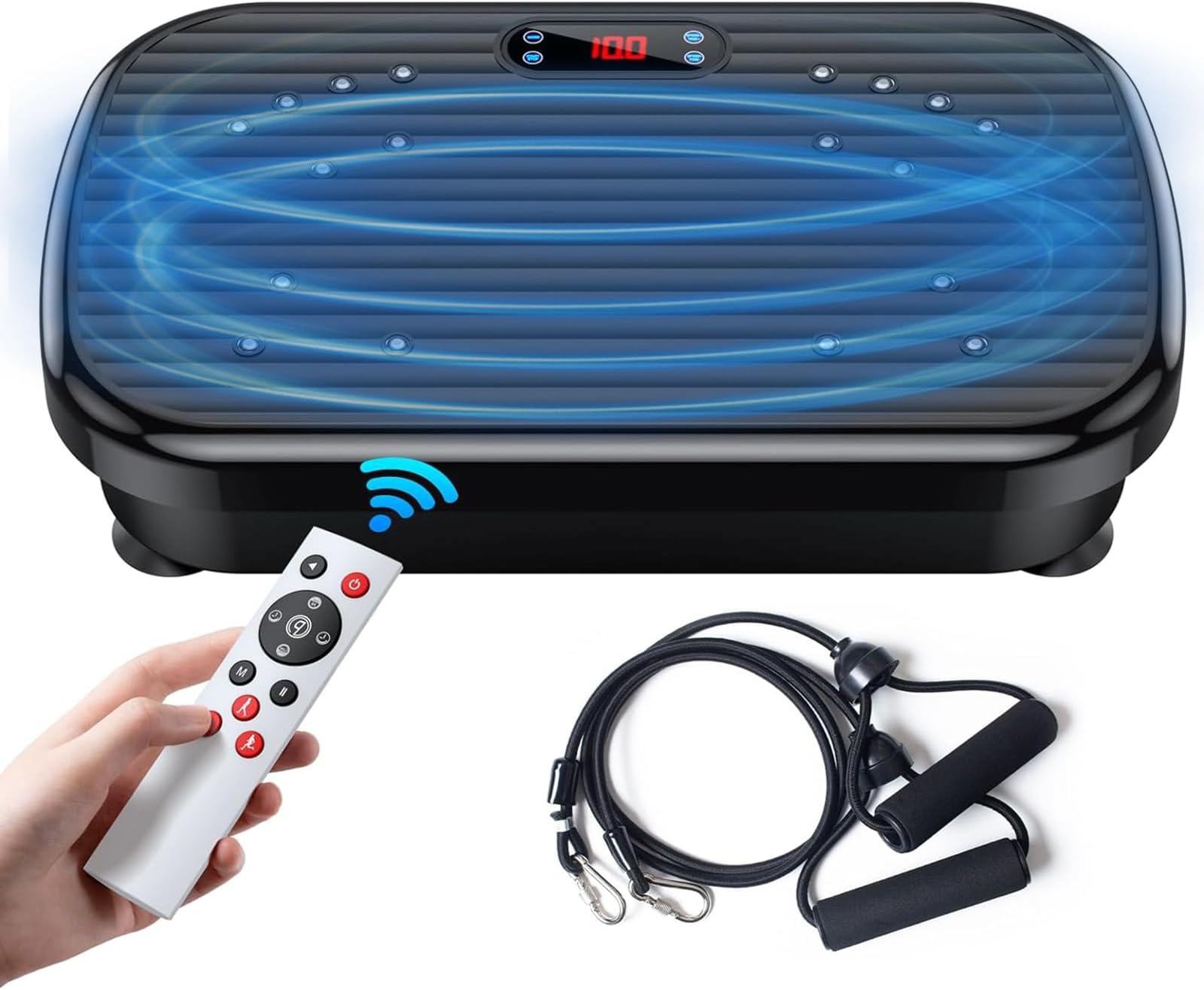 Vibration Plate Exercise Machine, Power Waver Platform For Lymphatic Drainage Whole Body Machine Helps Weight Loss Shaping Toning Wellness Home Gyms Workout