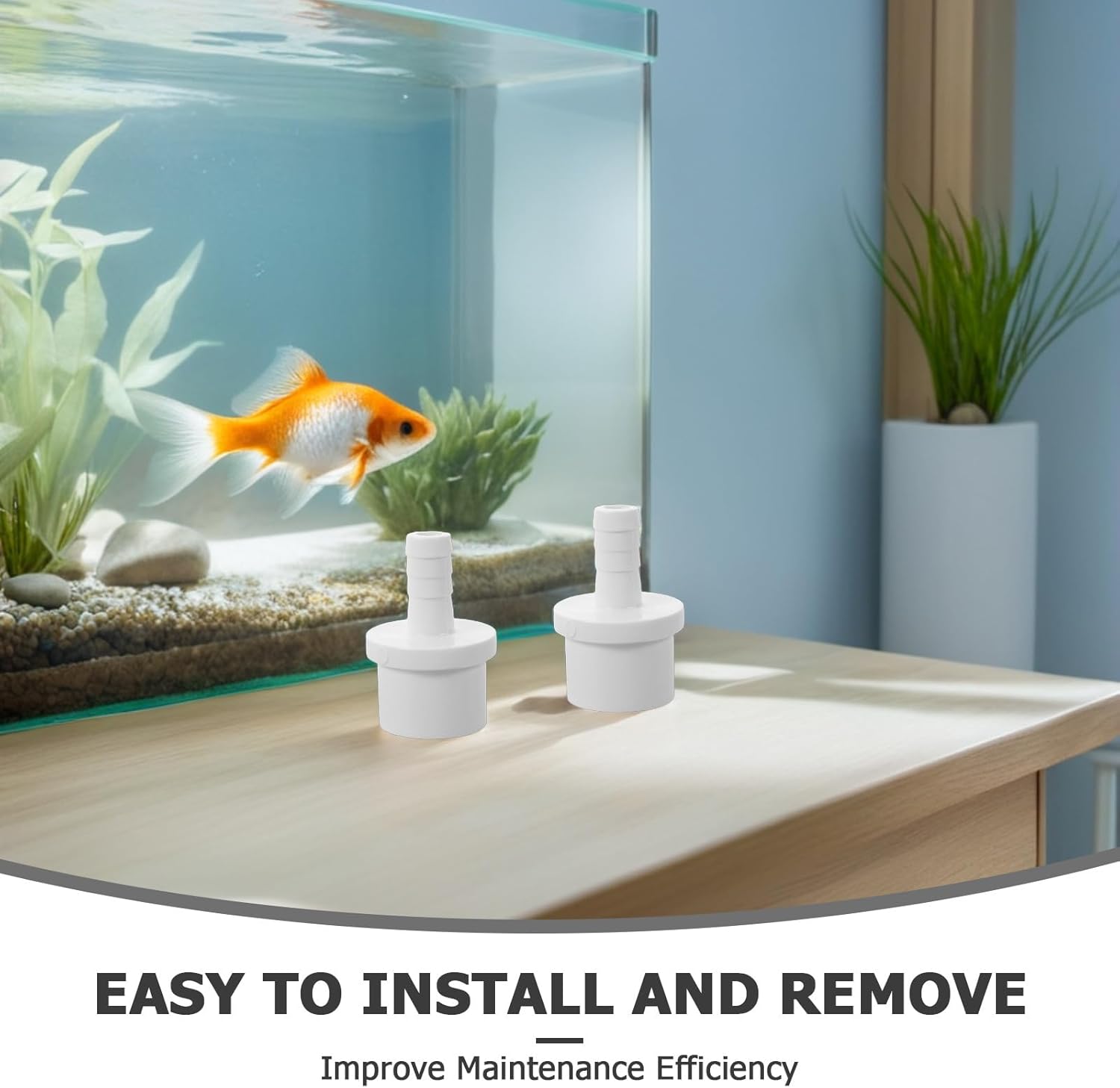 100pcs Fish Tank Hose Connectors - 1" x 3/8" OD Barbed Fittings - Quick Release Plastic Pipe Fittings for Aquarium, Water Pump, Irrigation Systems