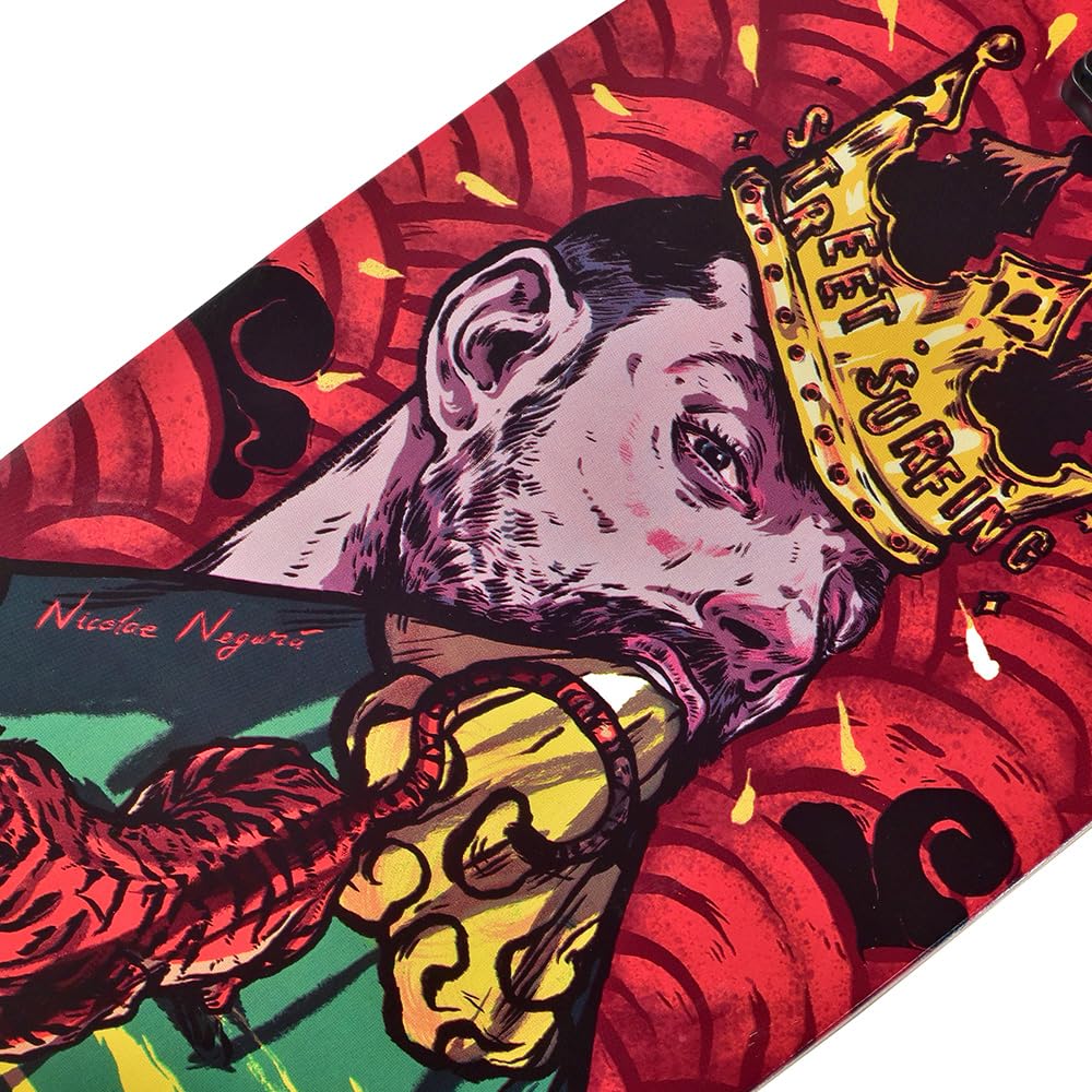 Streetsurfing Cruiser Cruiser Kicktail 28", Planche à Roulette Unisexe, Black, One Size - 06-08-020-2