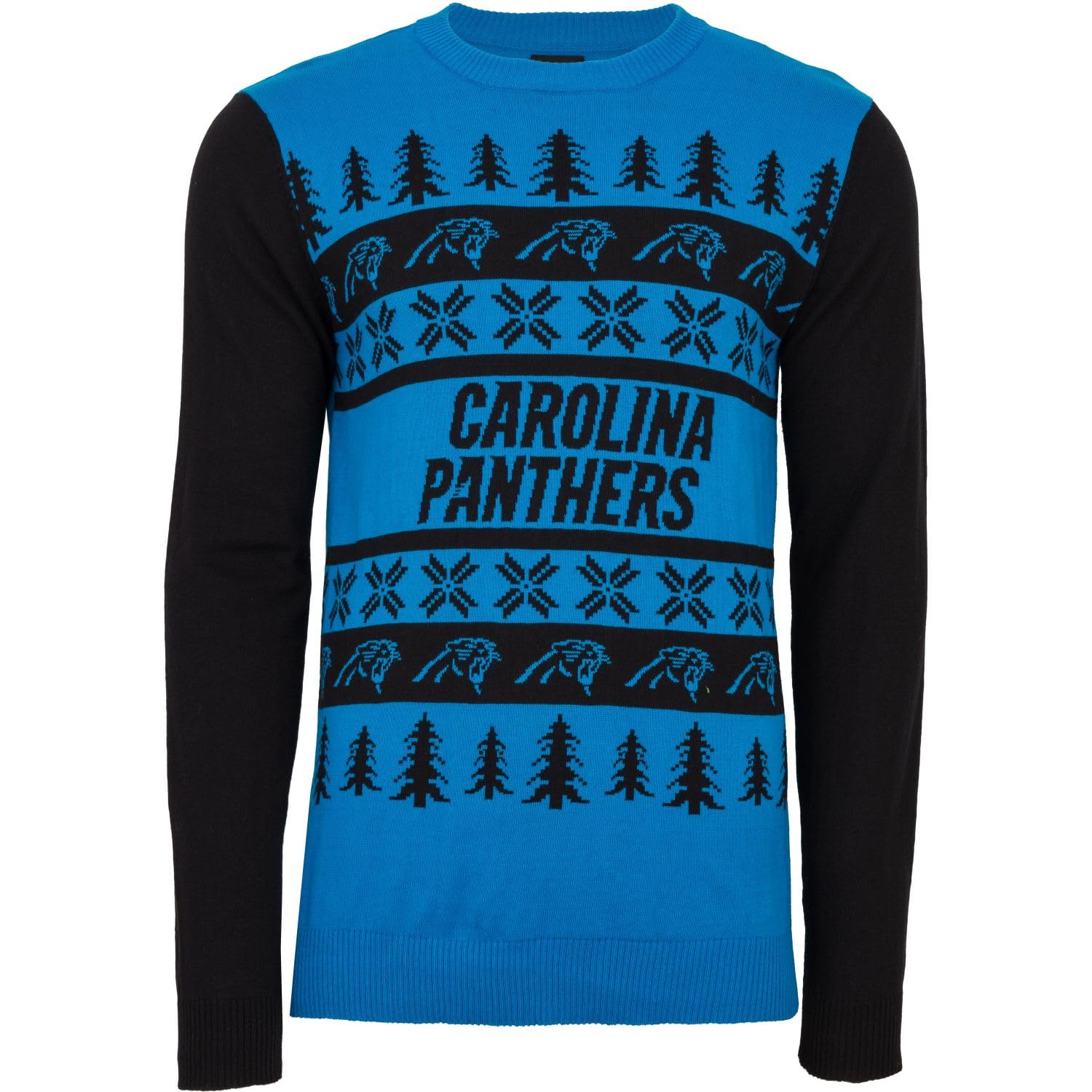FOCO NFL Ugly Sweater XMAS Knit Pullover - Carolina Panthers - M — image 1