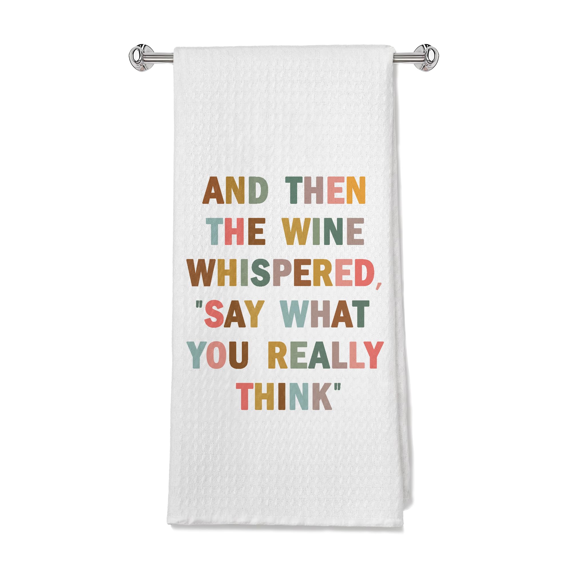 Funny Decorative Waffle Weave Kitchen Towels, Tea Hand Towel for Women, Housewarming Gifts?16×24 Inch