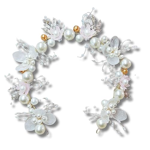 Miniatura 7 de VMila Corona de flores  Accesorios elegantes para el cabello de boda, hermoso tocado de niña de flores, perfecto para damas de honor y niñas de