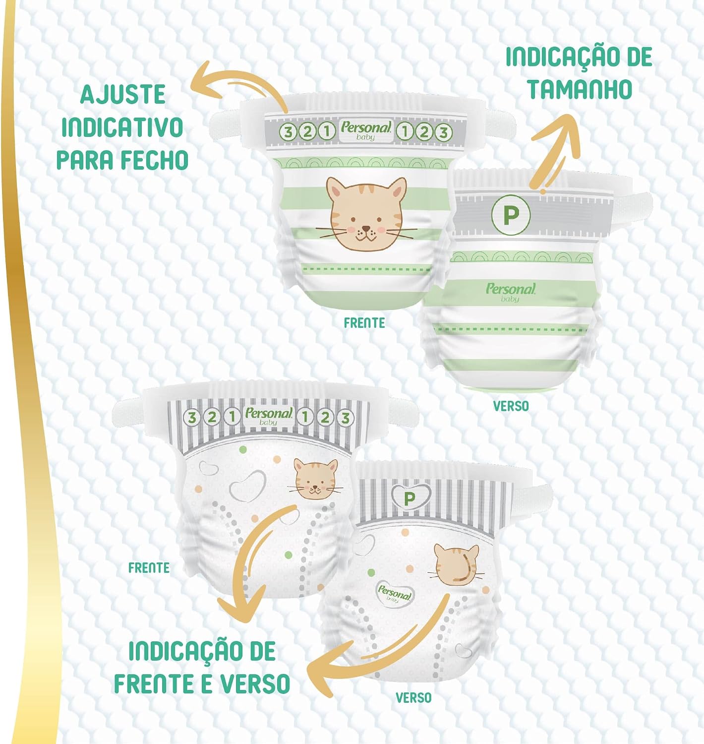 Personal Fralda Baby Premium Protection P, 40 Unidades