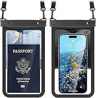 Vista 1 de [Bolsa impermeable para teléfono de hasta 8.5 pulgadas, paquete de 2 fundas impermeables para iPhone 16 15 14 Pro Max Galaxy S25 S24 Ultra, bolsa