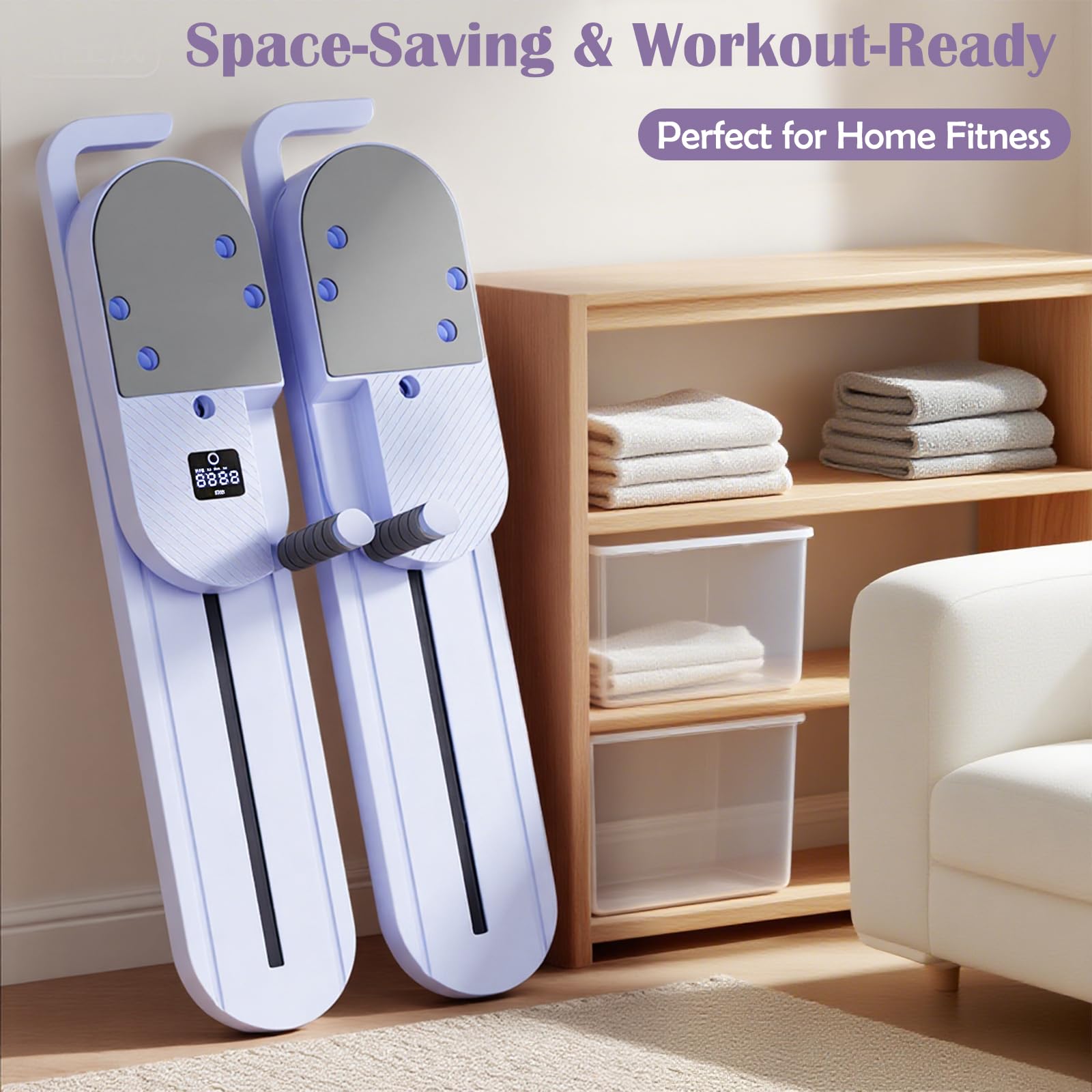 Pilates Reformer Board – Pilates Geräte für Zuhause, Faltbares & Tragbares Mini Pilates Board mit Resistance Bands, Home Workout Equipment für Core & Ganzkörper Training