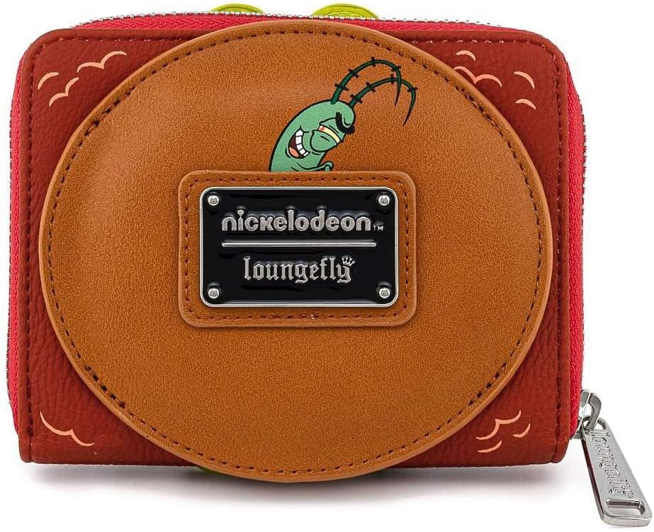 Loungefly x SpongeBob SquarePants Plankton Krabby Patty Zip-Around Wallet (Multi)