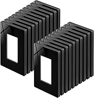 Vista 23 de BESTTEN Placa de pared sin tornillos de 5 segmentos, cubierta de enchufe decorador, placa decorativa para interruptor, serie blanca nieve brillante