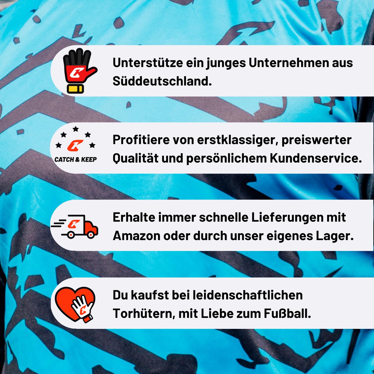 CATCH & KEEP Protection Torwarttrikot - Fußballtrikot Damen, Herren & Kinder - Ellenbogen-Polsterung - atmungsaktives Fußball Trikot - optimaler Schutz