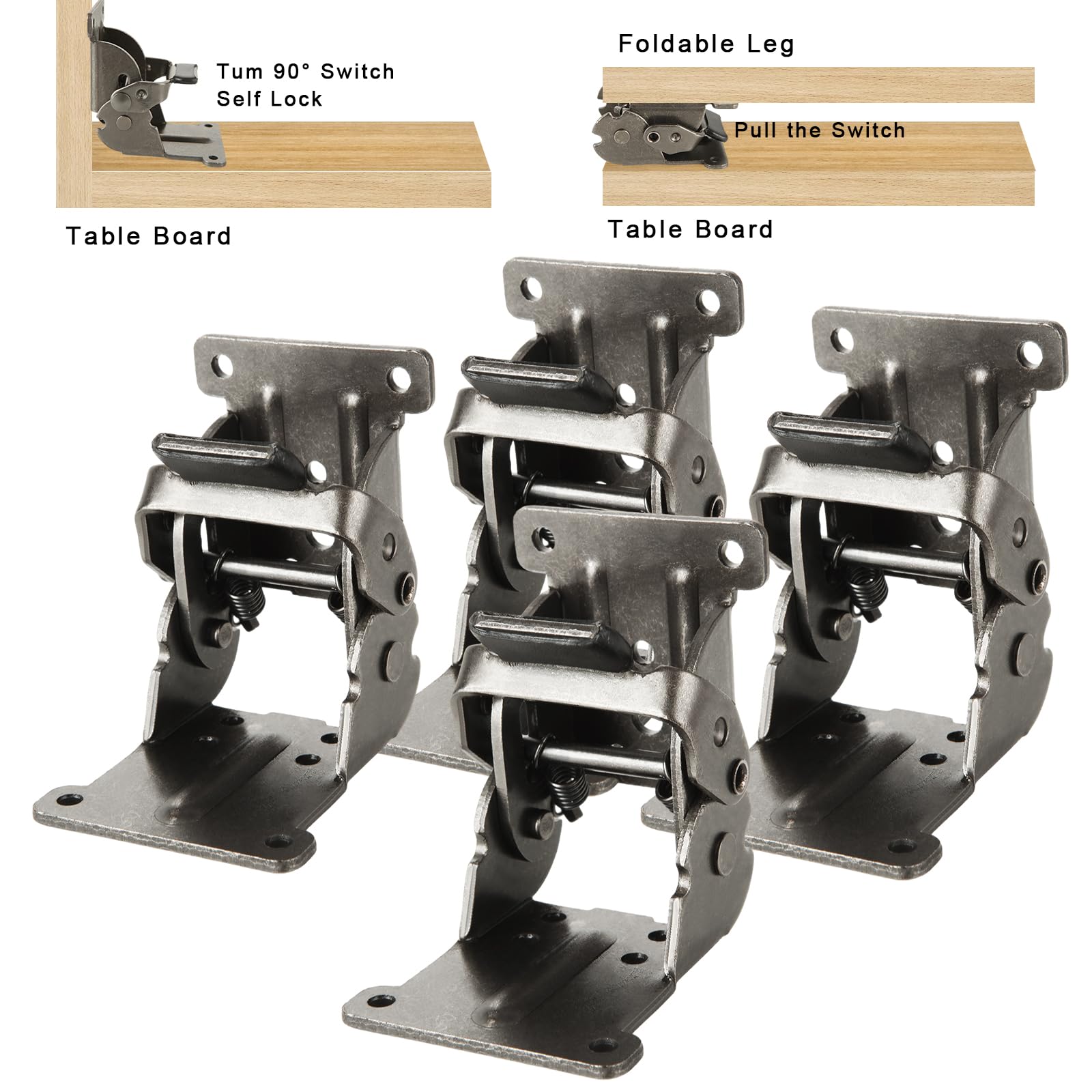 Flipping Support Rack Snapklik.com : 8 PCS Foldable Support Bracket Self Locking Hinge For ...