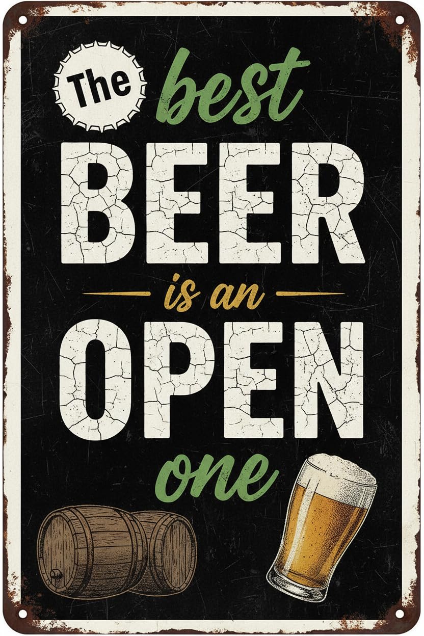 Vintage Metal Tin Sign Best Beer Funny Home Decor Tin Sign Retro Metal Bar Pub Poster 8X12 Inch Custom Private Property Signs Outdoor