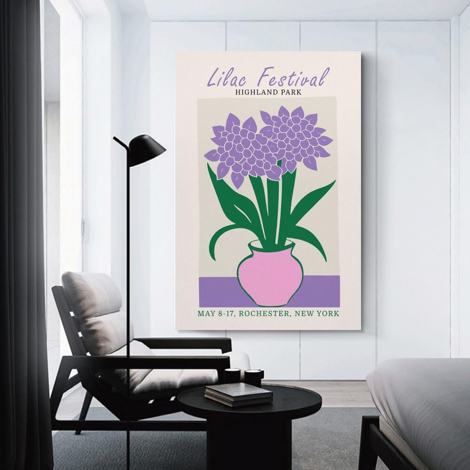 Junmoney Decorative Canvas Print Rochester Lilac Festival, 08x12inch(20x30cm), for Office, Study Or Home Workspace, Decorative Artwork for Productive Spaces