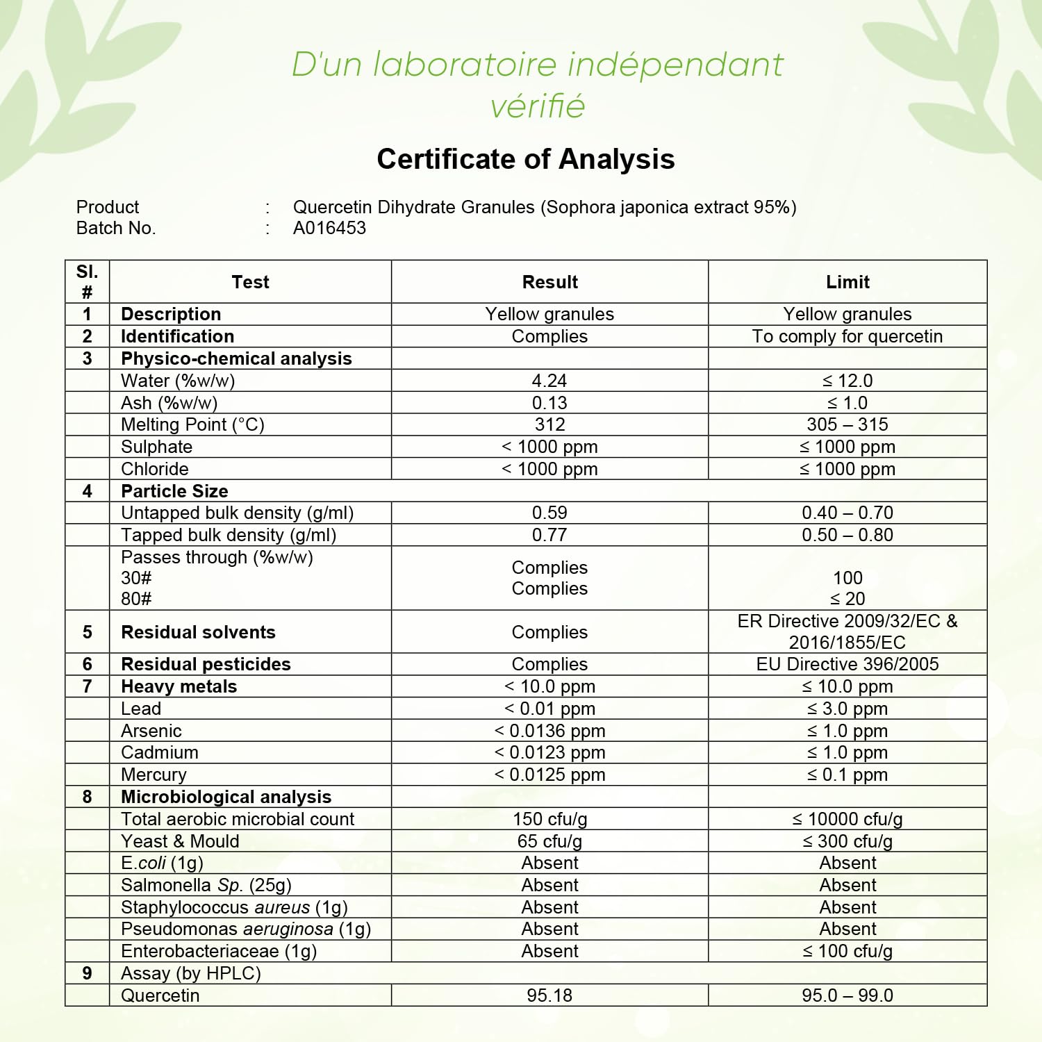 Quercétine – 500 mg – 180 gélules – 6 mois – Avec boîte à pilules – Vegan – Extrait de fleur de Sophora du Japon 95% - Sans additifs