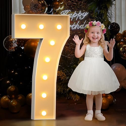 Miniatura 150 de Mixifox Letras V de marquesina de 3 pies, letras grandes iluminadas de 3 pies de alto con luces, letra de bebé grande para baby shower, boda