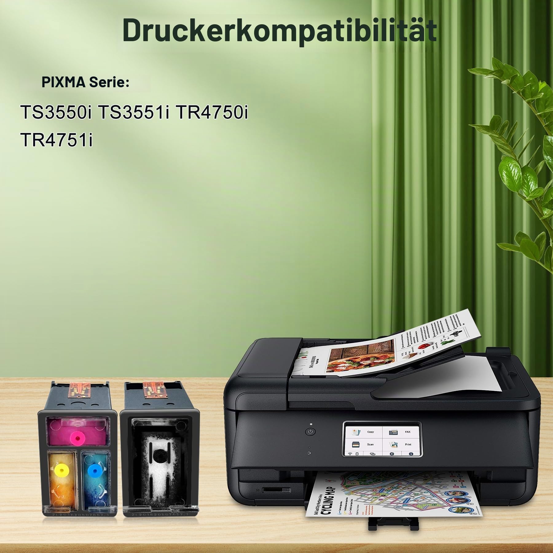 575XL 576XL Nachfüllbare Tintenpatrone Ersatz für Canon PG-575XL CL-576XL Tinten, funktioniert mit PIXMA TS3550i TS3551i TR4750i TR4751i Drucker