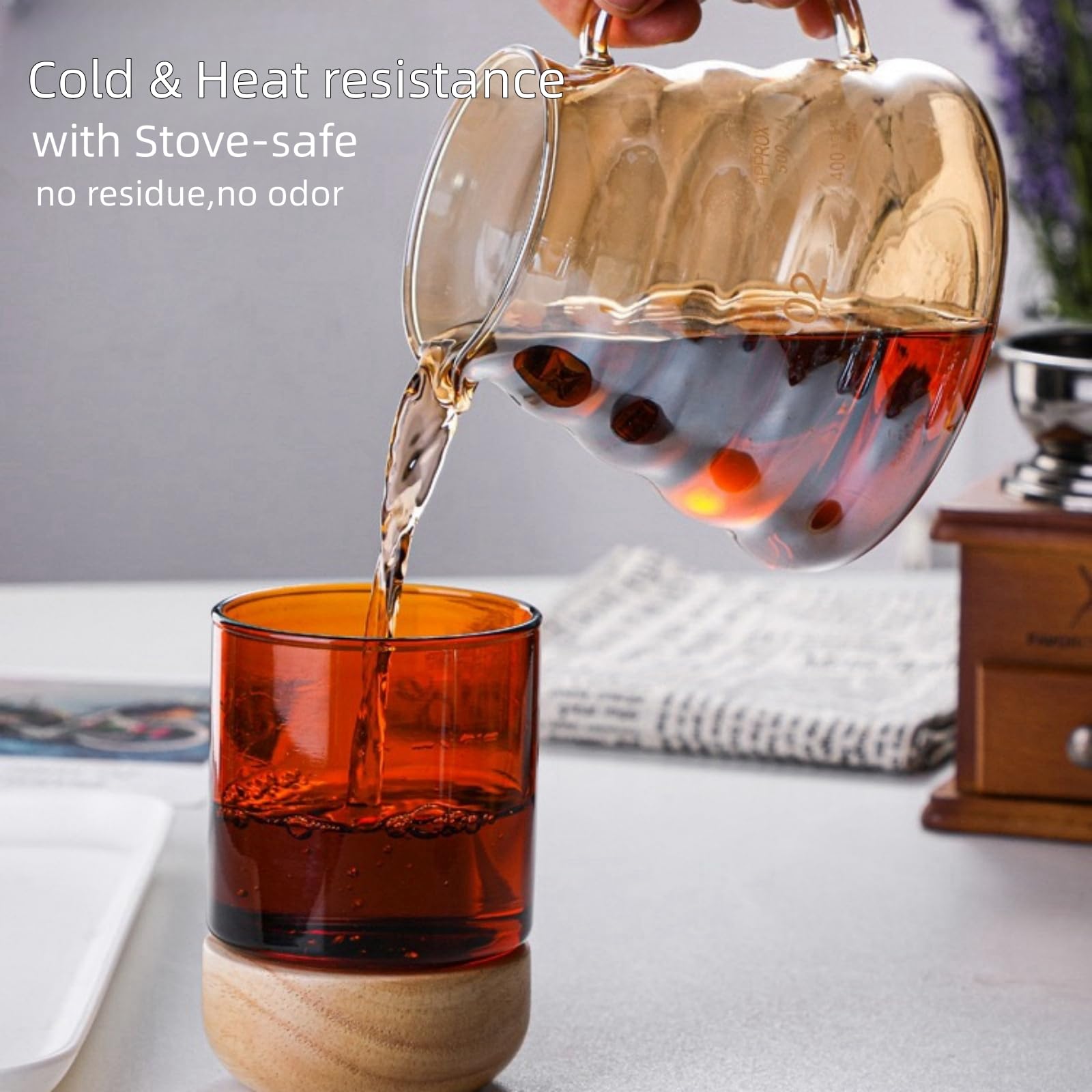 Juego De Cafetera De 21 Oz, Gotero De Café De Vidrio V60, Ca | Meses