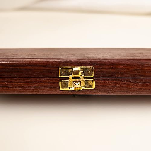 Miniatura 5 de Sterling Games - Juego de mesa de madera Mancala con acabado de cereza con piedras reales de 13 pulgadas, tablero de juego de madera