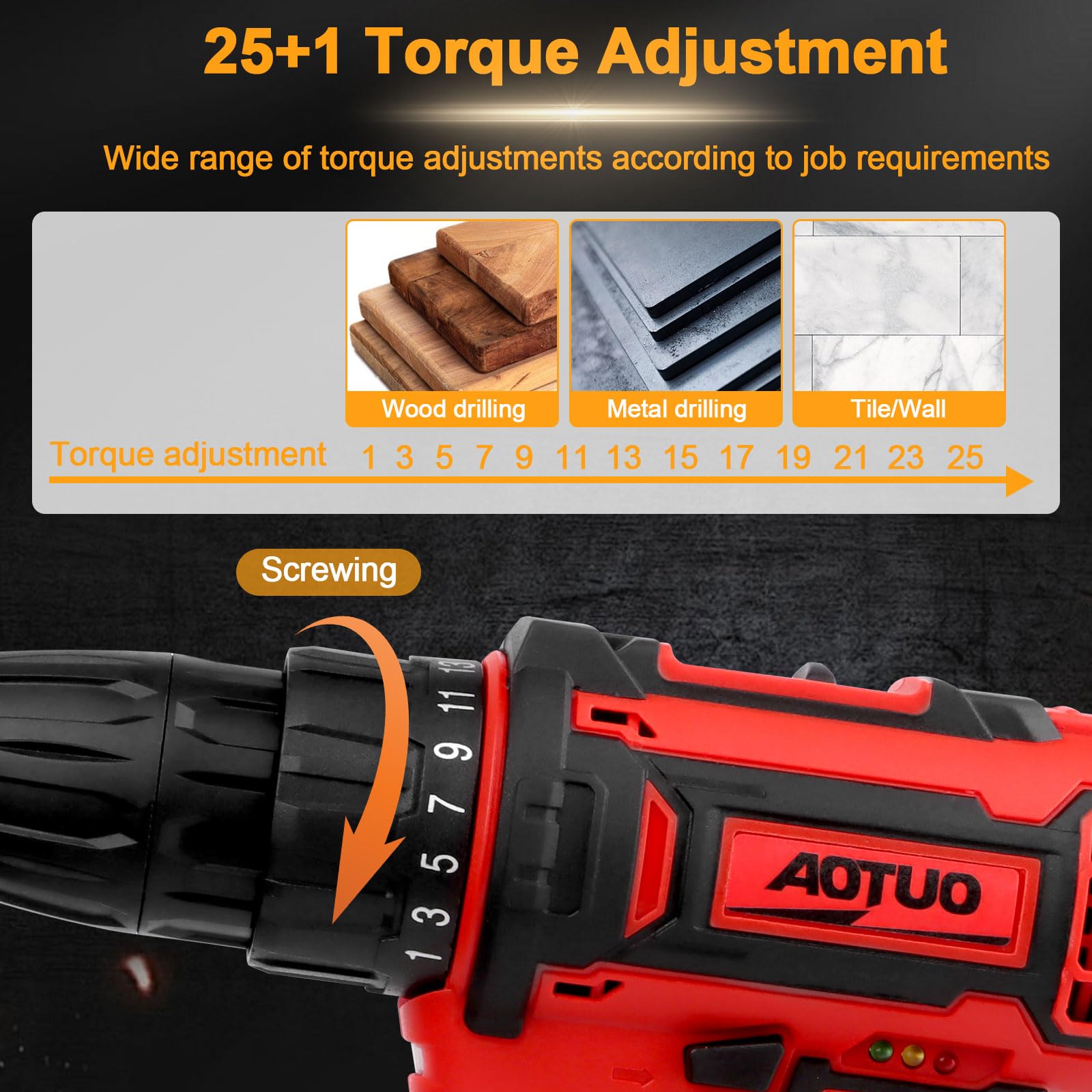 Perceuse Visseuse Sans Fil VIWKO 12V - 25 Nm, Batterie 2000mAh, 98 Accessoires - Idéale Pour Bricolage, Réparations Maison