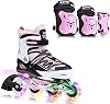 2PM SPORTS Pink S Inline Skates & Pink S Protective Gear Set