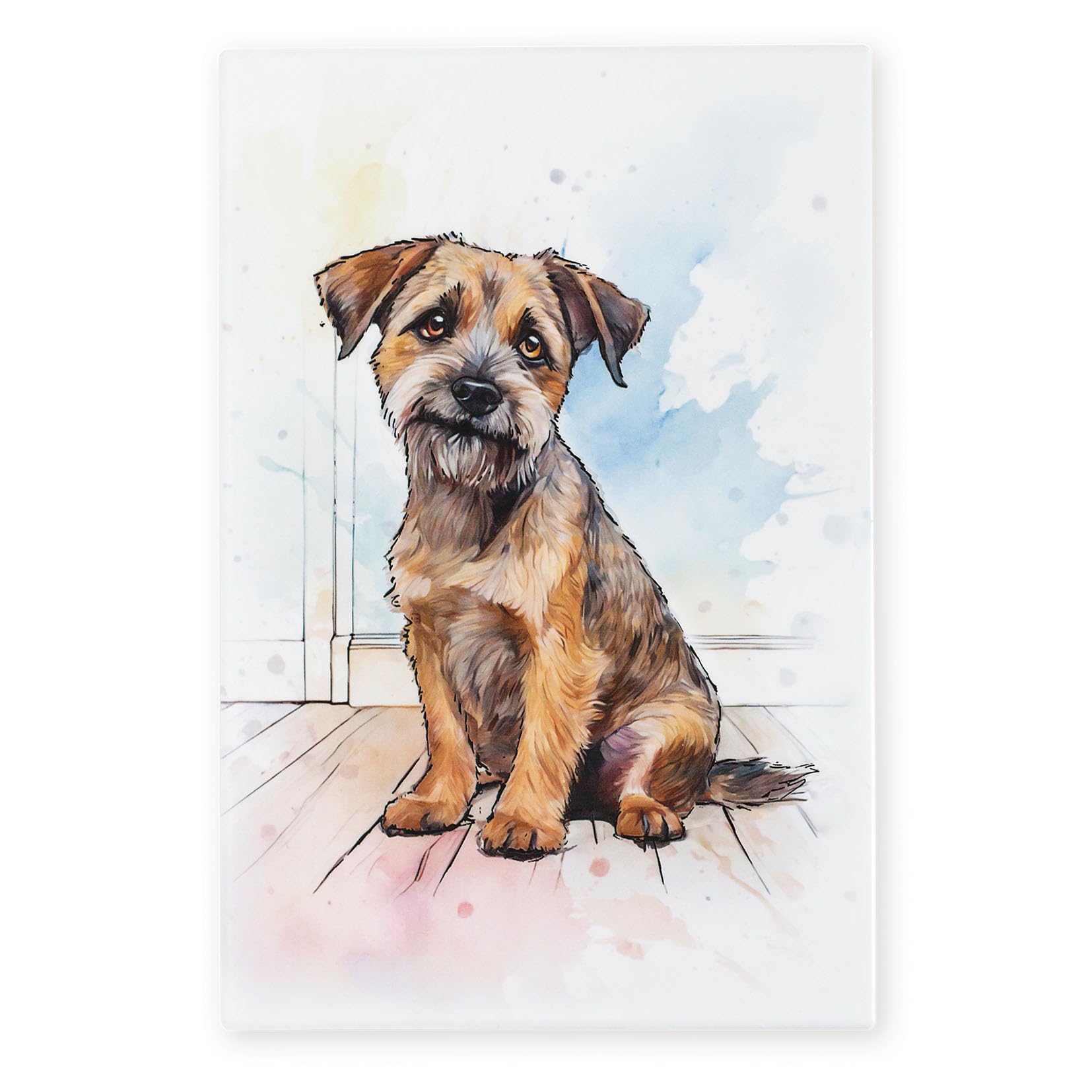 Art of Arora 2862 Border Terrier Ceramic Tile Picture Plaque Wall Art 30 x 20cm