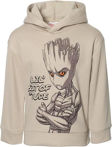 Marvel Guardians of the Galaxy Groot - Sudadera con capucha de forro polar para niños pequeños a niños grandes