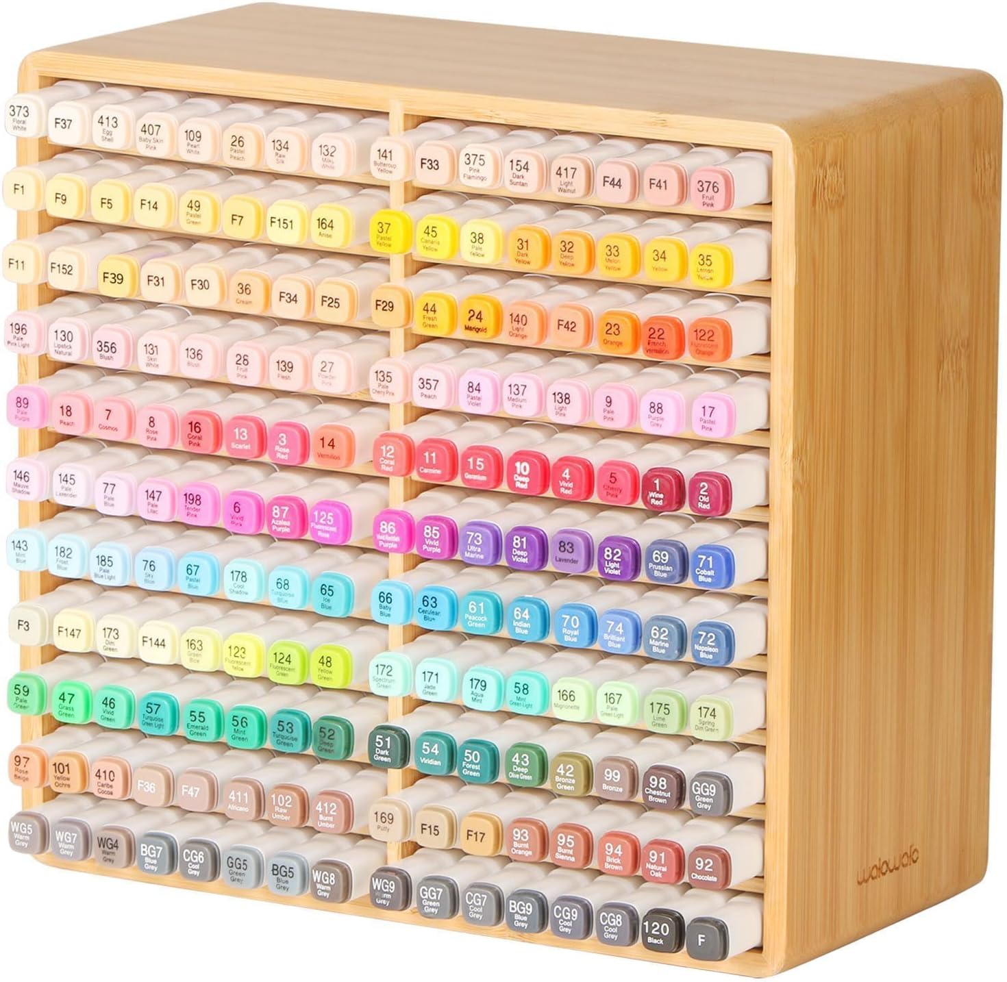 walowalo Marker Organizer Markers Birthday Gifts Pen Holder Art Supply Pencil Storage Organizer with Compartments All-in-One Marker Storage for Office Home 176 (Holds up to 176pcs Markers)