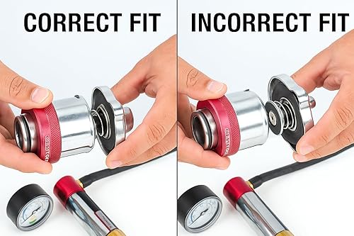 Vista 4 de OEMTOOLS 27247R Adaptador de radiador para probador de presión OEMTOOLS – Compatible con Ford Contour, Mazda Tribute, Jaguar XJ8/XK8 – No