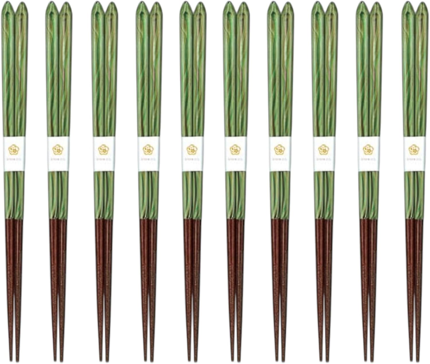 J-kitchens Chopsticks Set of 10 Pairs, For Lunches, Picnics, Excursions, Sports Events, Guests, Entertaining, Wooden, Thick Sword, 9.1 inches (23.0 cm), Dishwasher Safe, Made in Japan