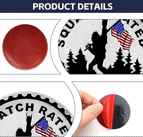 Miniatura 3 de Emblema de automóvil con patrón de Wild Man, 4 x 4, calcomanías de insignia de automóvil para automóvil, insignias de metal 3D, calcomanías redondas