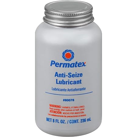 Permatex 80078 Anti-Seize Lubricant with Brush Top Bottle, 8 oz.