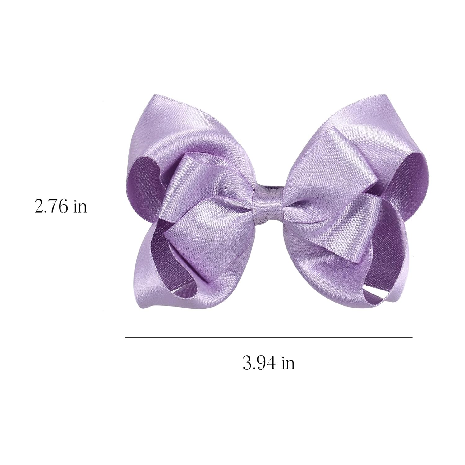 2PCS 4'' Glitter Light Purple Hair Bows, Handmade Shiny Ribbon Bow Clips Alligator Barrettes for Toddler, Girls Teens Women Fall Outfit Accessories, Mermaid Birthday Gift - Image 7