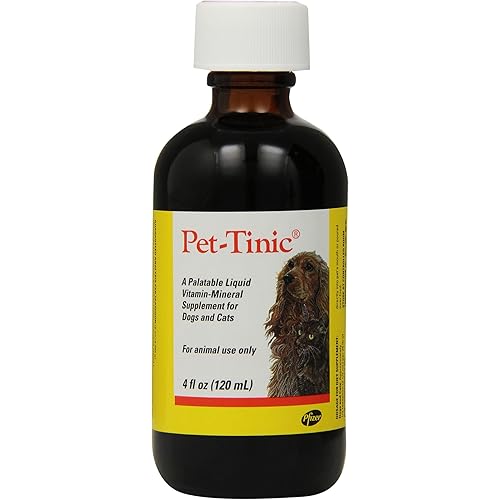 Pfizer Animal Pet-Tinic Vitamin-Mineral Supplement for Dogs and Cats, 4-Ounce
