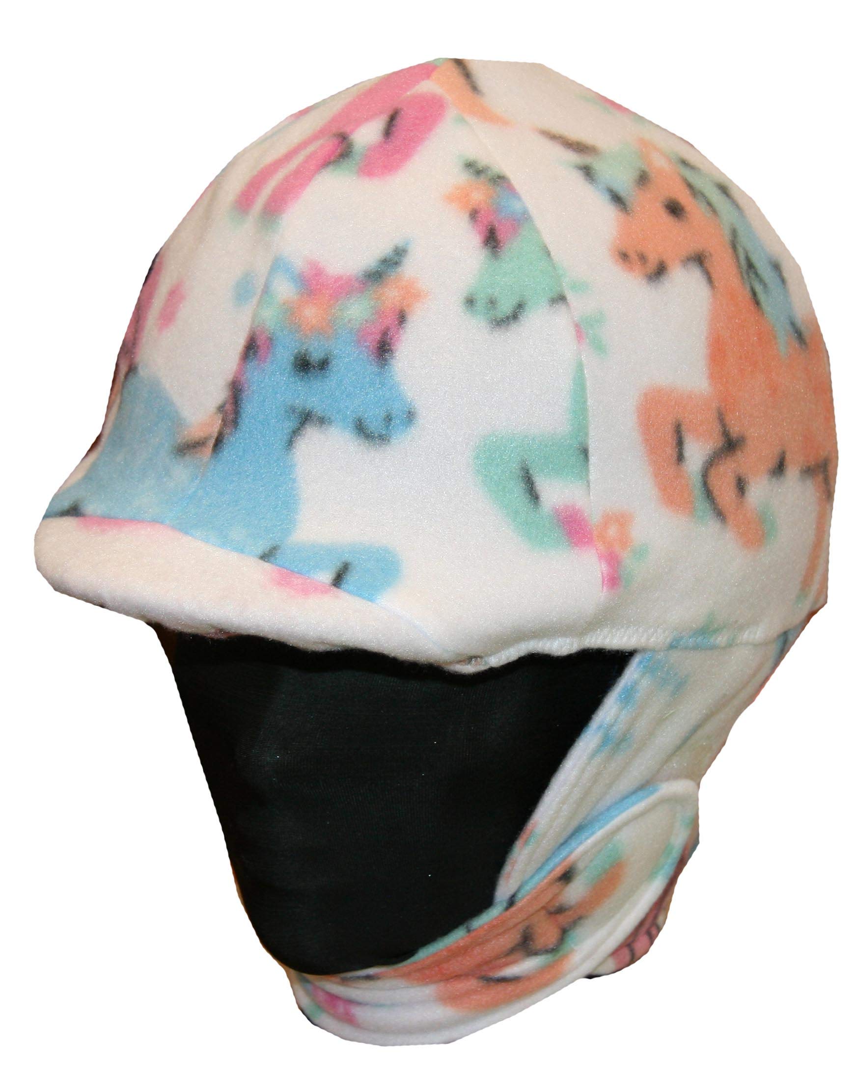 Unicorn Fleece Equestrian Helmet Cover