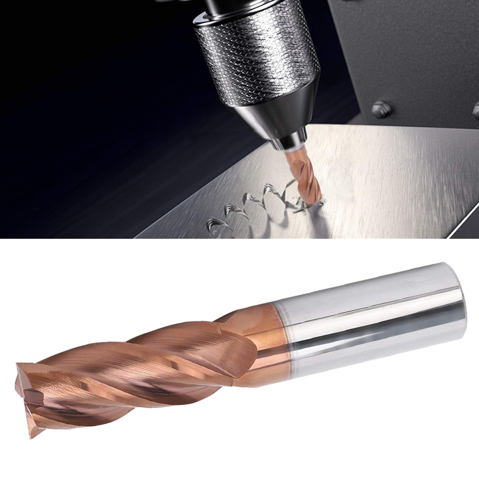 Fresa a testa piatta in acciaio al tungsteno per CNC, punta per router ad alta durezza per incisione su metallo e legno, bordo tagliente completamente affilato, 18 x 100 x 18 mm
