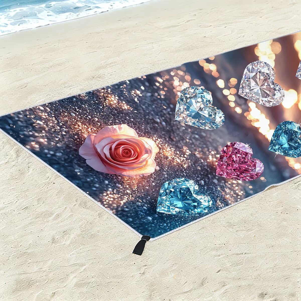 Telo Mare Microfibra, Telo Mare Grande 90x200cm 2 Pezzi, Asciugamano Palestra Donna Asciugatura Rapida, Antisabbia Asciugamano Microfibra, Leggero Asciugamani Palestra per Regalo (Tramonto) -4534