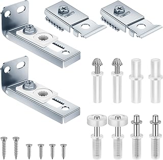 Bifold Closet Door Hardware Kit with Top/Bottom Bracket, Guide Wheel & Pivot Folding Door