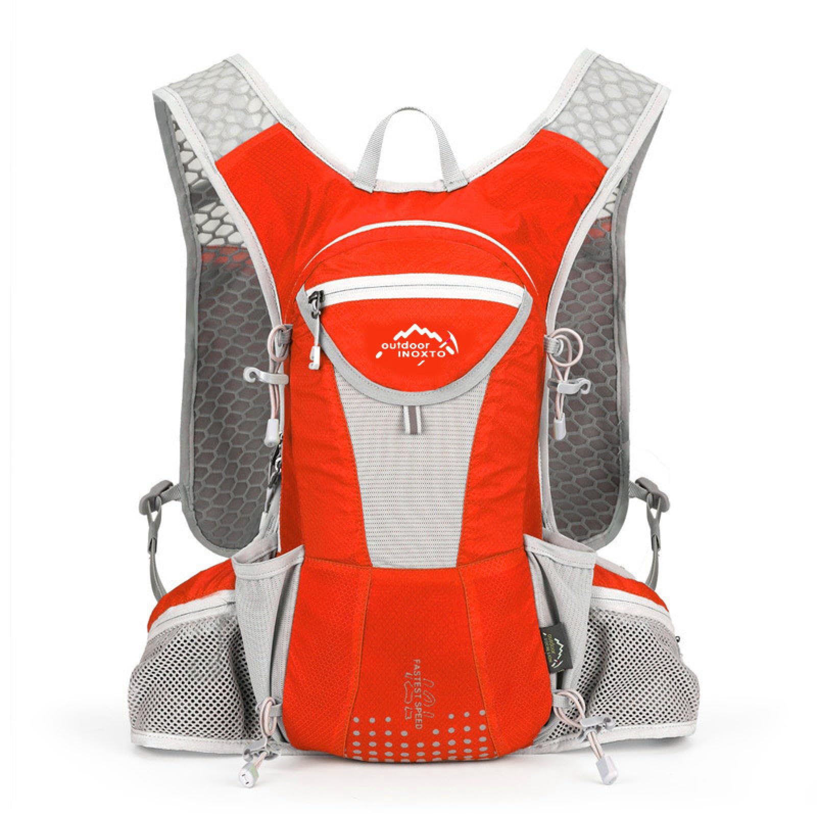 Mochila deportiva 12L Mochila de ciclismo Bolsa de hidratación Bolsa de trekking Bolsa de trail running, naranja, 22 * 20 * 43CM