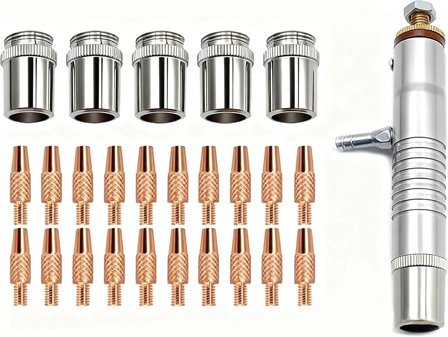 26-PK Contact Tips 186406 .035,Tube Assembly 186404,Nozzle 186405 kits Compatible with Miller Spoolmate 100, 185, 3035 and, Hobart DP-3035 Spool Gun Handler 125, 125 Ez, 130, 140, 190, 210MVP