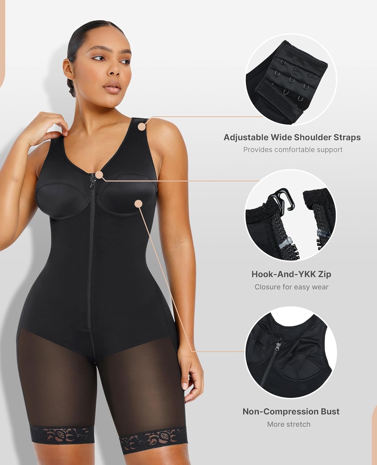 SHAPELLX Fajas Colombiana Shapewear for Women Tummy Control Butt Lifter Bodysuit Post Surgery Body Shaper - Image 2