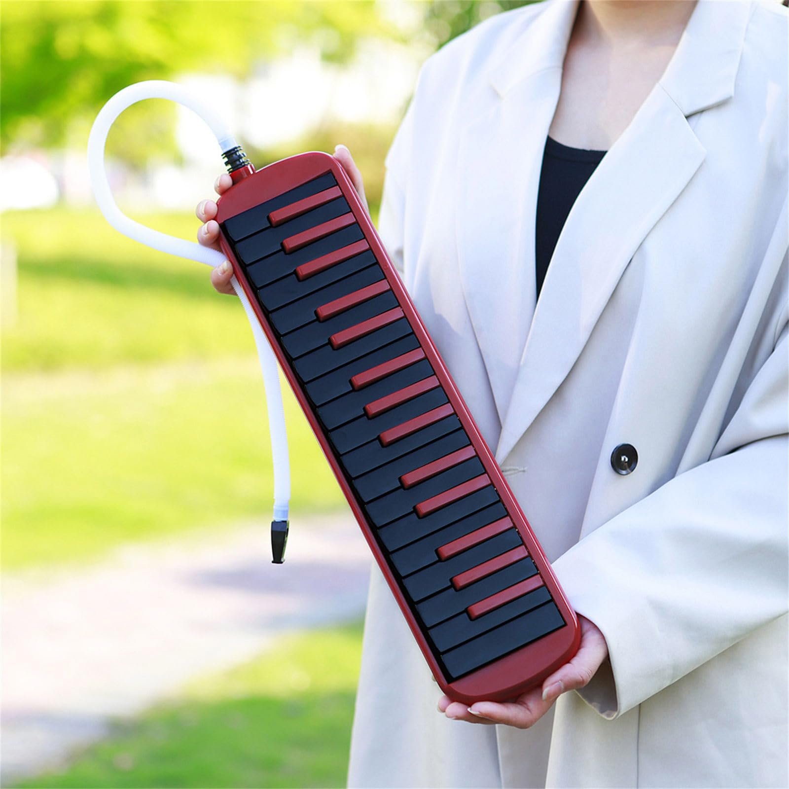 Melodica 32 Strumento A Fiato Con Tubo Lungo E Borsa Per Trasporto Tastiera Pianoforte Lezioni Musica Spettacoli All'aperto Tastiera Pianoforte Soprano
