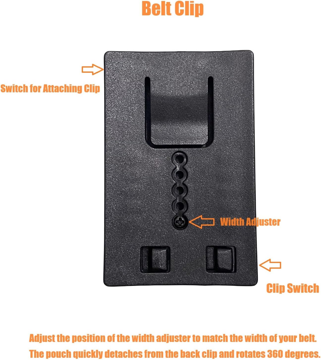 TACNEX AR Mag Holder 5.56mm Rifle Magazine Pouch 7.62mm Mag Holster w/Duty Belt/MOLLE Vest Rotatable Clip for M4 AR15 M16 AK Mag Case - Image 7